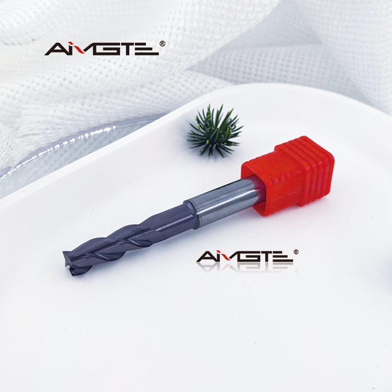 8.6mm 3 Flute Carbide Shank Relief End Mill AlTiCrN Coated for Mold Steel Die Casting High Feed Flat Bottom CNC Milling Cutter