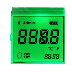 Transflective Custom Segment LCD Display with RGB Color LED Backlight