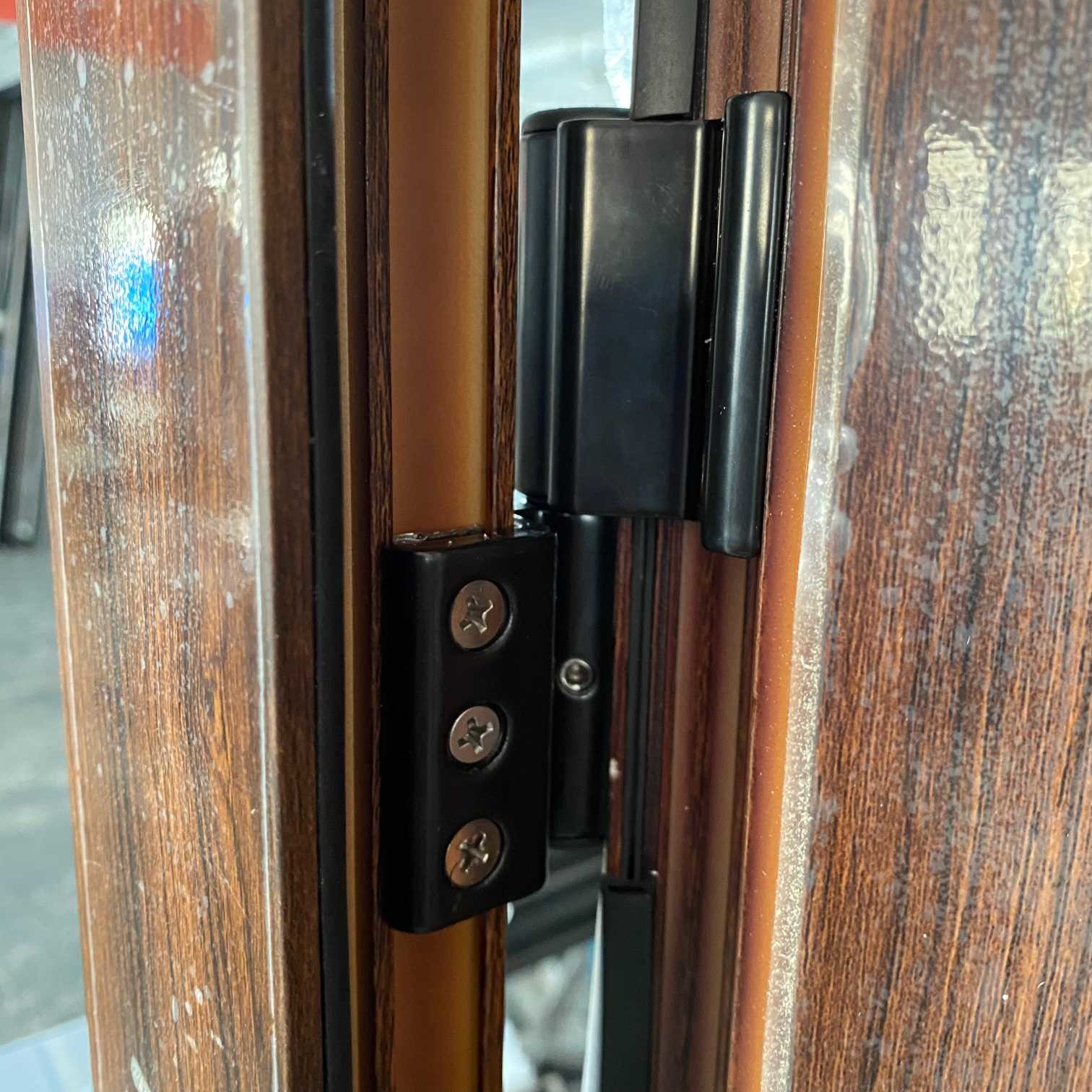 Arched Aluminium Hinged Doors French Design Wood Color Aluminum Door Hinge