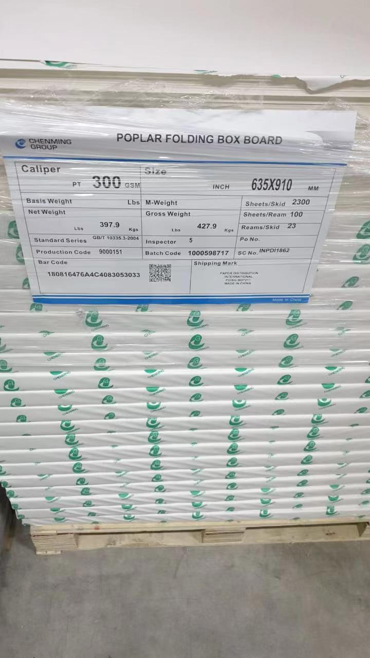 White Virgin Pulp One Side Coated Ivory Board for Paper Packaging Solutions from Mill