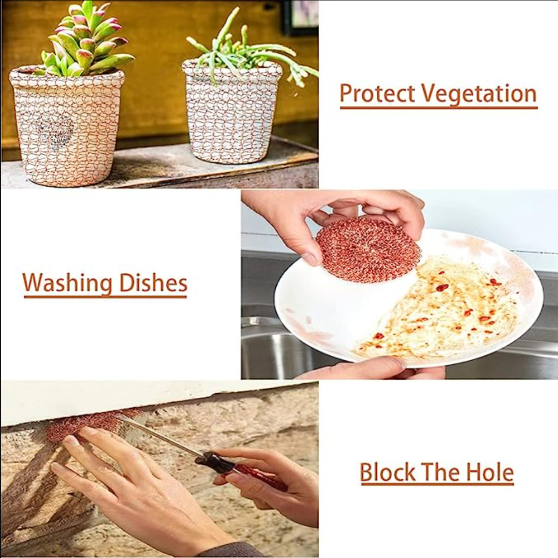 0.17mm Red Copper Blocker Pest Stopper Low Temperature Resistant