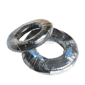 Black 2 Core Single Mode Fiber Patch Cord SC - SC 657A2 Simplex 70M With Steel