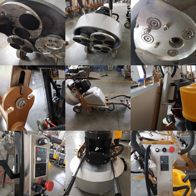 9 Heads Manual Concrete Floor Polisher Single Phase Planetary System 0
