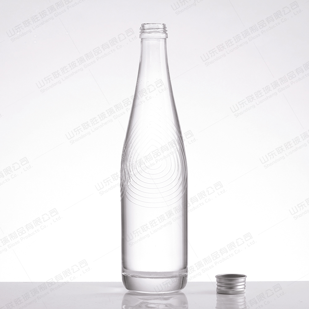 Produced Hot Stamping Glass Bottle With Cap for Vodka Liquor Gin Rum Tequila Brandy