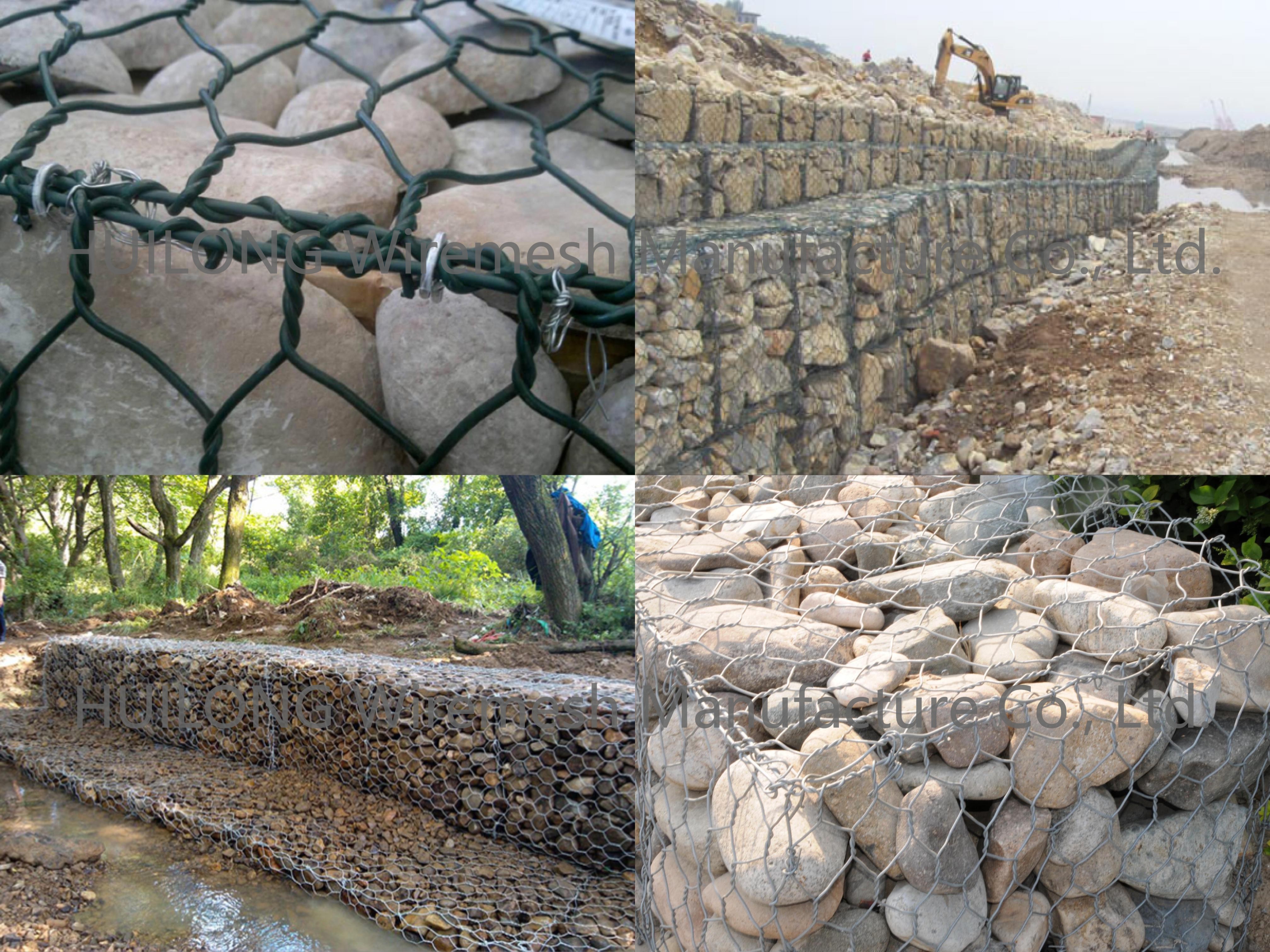 Double Twisted 3D Gabion Box Wire Mesh For Erosion Protection
