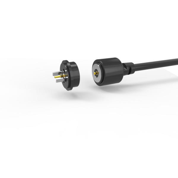 Quality 60g Spring Force Magnetic Charging Cable Connector 8.0mm Dia. For Male And Female 2pin Contact Resistance 50mΩ Max PIN for sale