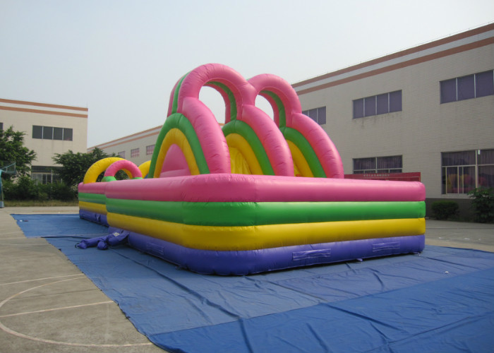 Colourful Big Bounce House 16 X 7 X 5.6m , Outdoor Games Bounce House For Fun