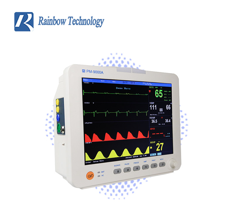 ICU / CCU Medical Pathological Analysis Surgical Monitor Mobile Cart 12.1 Inch