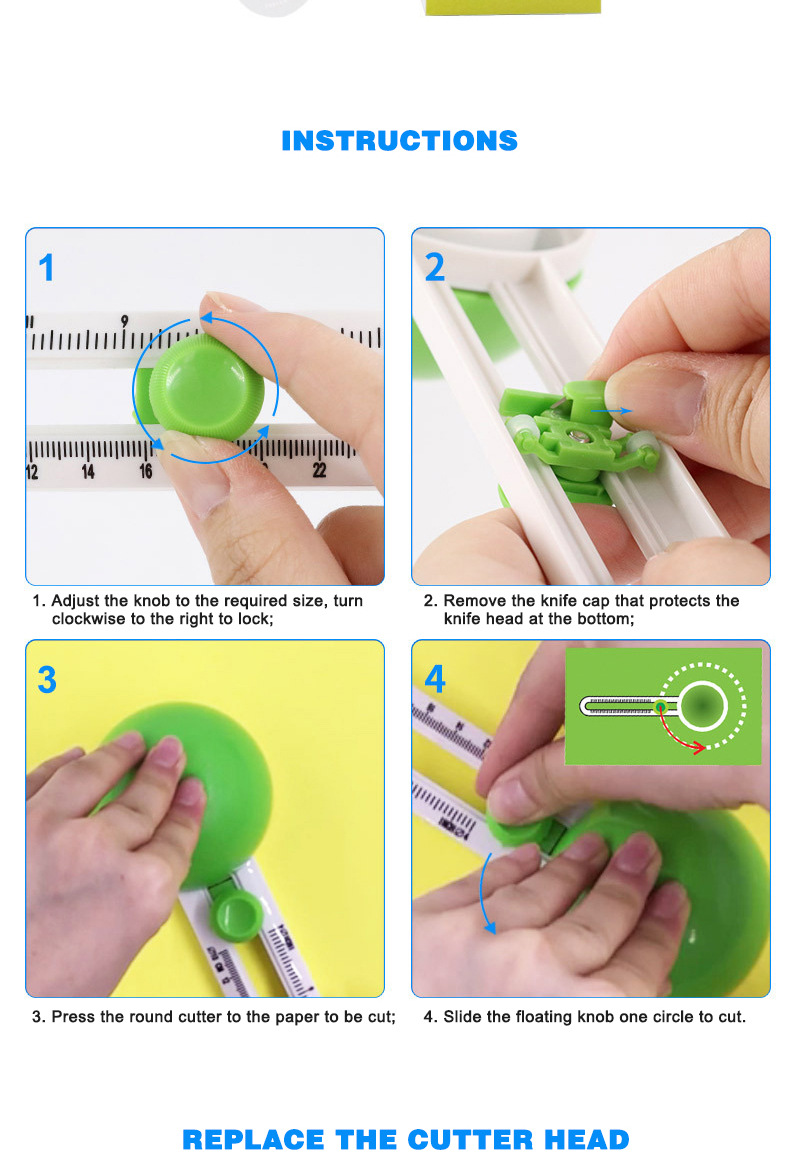 DIY Crafts Mini Rotary Circle Cutter Trimmer For Plastic and Metal Materials 22*7*4