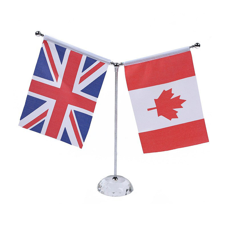 All Country Office Desk Flags 10x15cm Pantone Color With Plastic Base