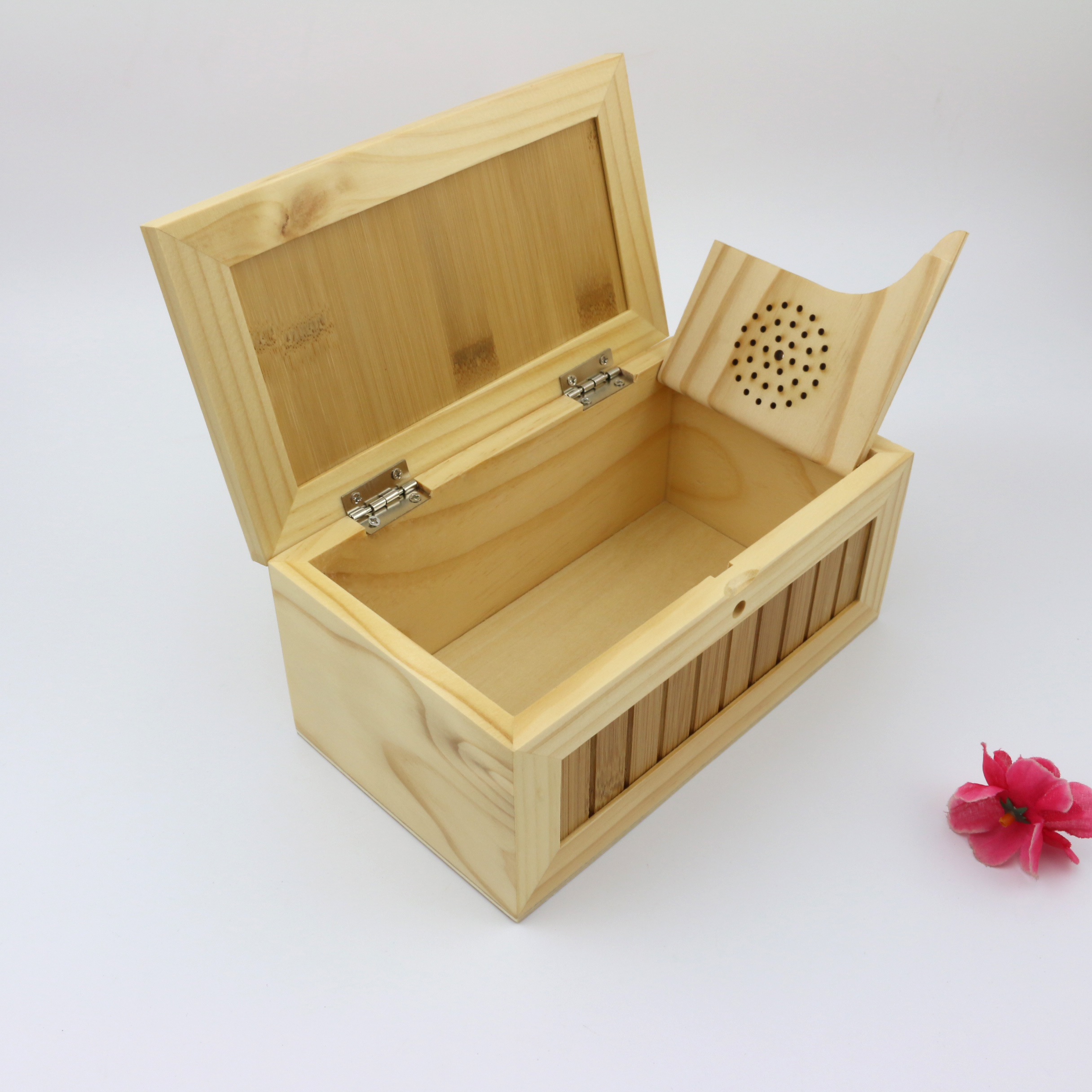 Bamboo Stash Box - Storage For Herbs and Accessories | 100% Bamboo w/Natural Finish box