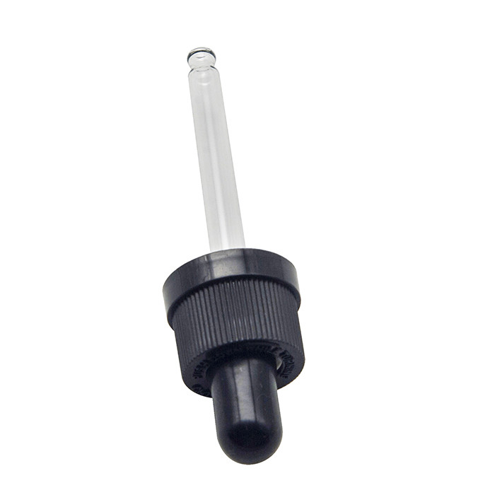 20ml Black Rubber 18/410 Gold Aluminum Dropper