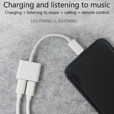 2 In1 Double Aux Audio To 3.5mm Earphone Splitter Adapter 65g