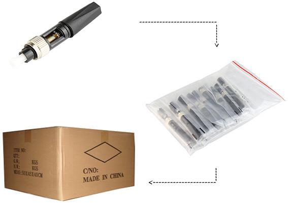 Power Save Fiber Quick Connector , FC Quick Connect Fiber Optic Connectors