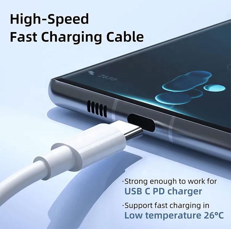 High Quality Fast Charging 60w 100w Type C to Type C PD Data Charger Cable