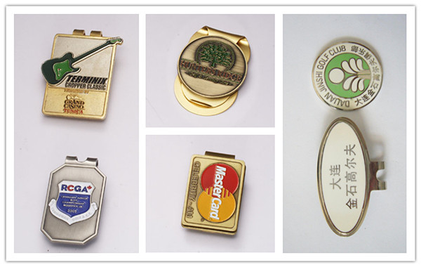 Zinc alloy Plated Hat Clip Round Shaped Metal Magnetic Golf Ball Marker