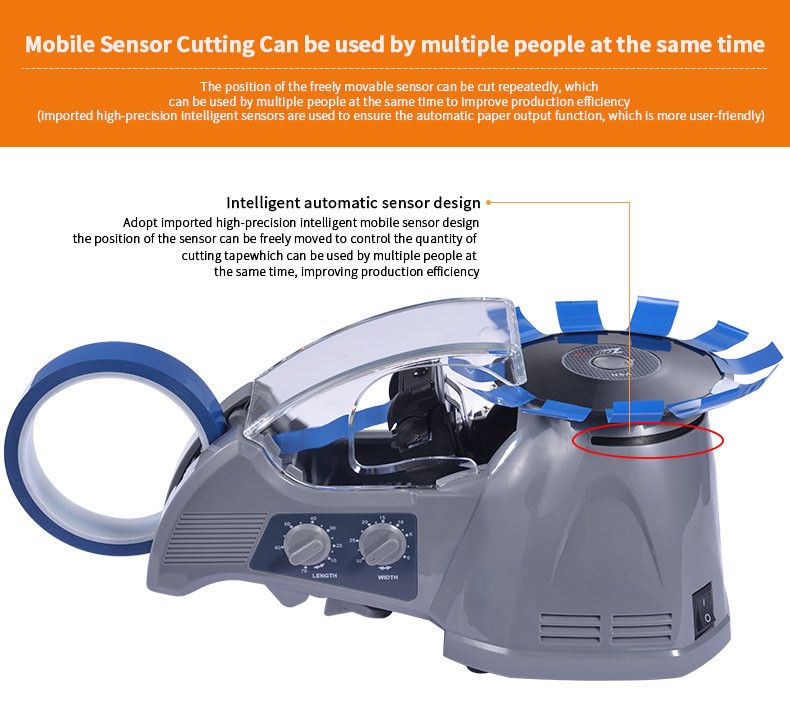 50Hz Automatic Tape Cutter dispenser 110V 70mm Length OEM ABS Material