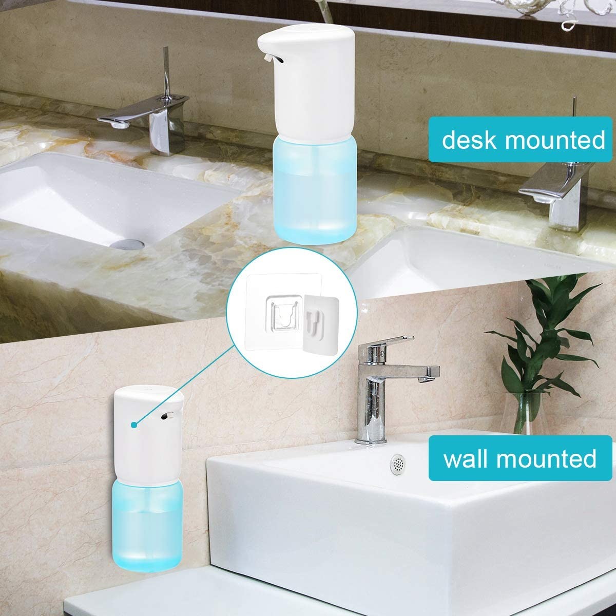 USB Wall Mounted Sensor Soap Dispenser 3.7W Hanging Bracket 400ML