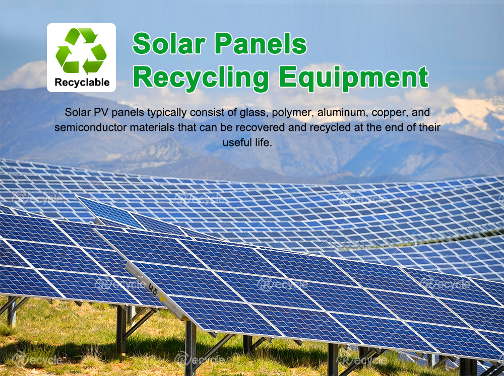 Automnatic Solar Panel Recycling Production Line 1500KG/H 1 Year Warranty