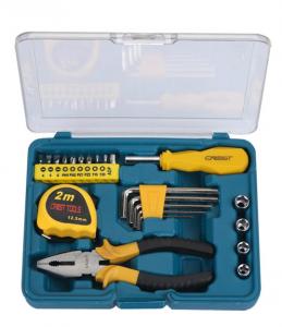 23 pcs mini tool set ,with hex key ,pliers, screwdriver bits ,sockets .