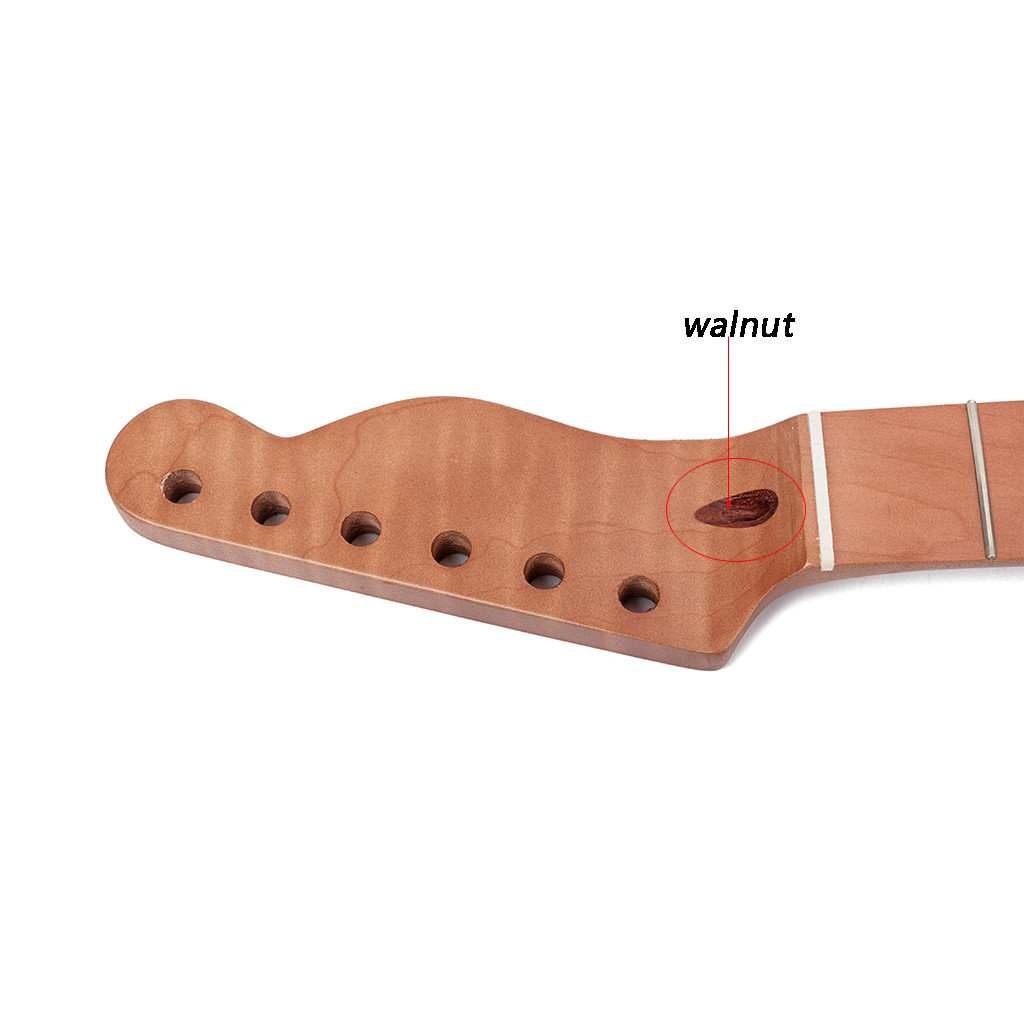 Maple Guitar Neck Replacement TL Electric Guitar Neck 22 Frets Tiger Flame Adjustable Truss Rod