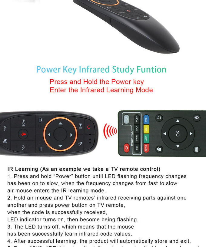 Mini Air Mouse Voice Remote control 2.4G Wireless Gyroscope Mouse for Android box