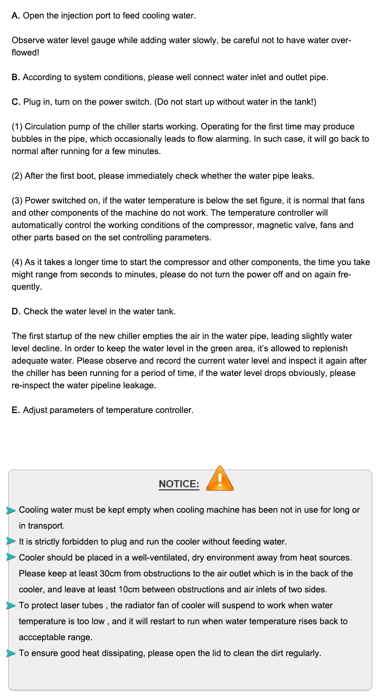 AC 1P 220V/110V Voltage CW-5000 Water Cool Chiller for Industrial Laser Tube Cooling