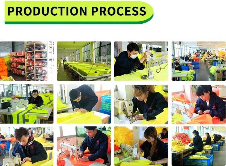 Strip Mesh Fabric Construction Security Safety Reflective Vest