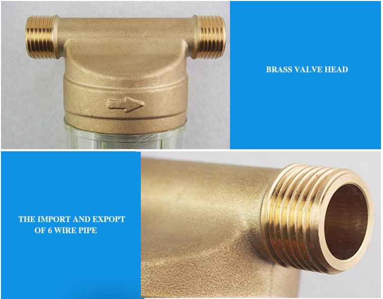 SS316 Well Water Hose Sediment Filter Reusable Pin Down