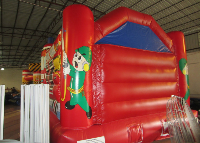 Inflatable fire truck shape jumping Classic inflatable fire engine square shape inflatable fire engine bouncer