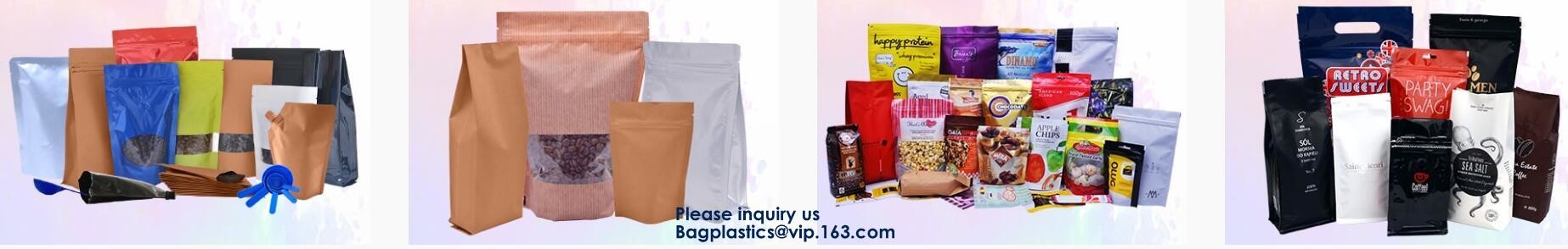 Recycled Eco Friendly Corn Starch k Stand Up Food Packaging 100% Compostable Biodegradable Plastic Pouch Bag