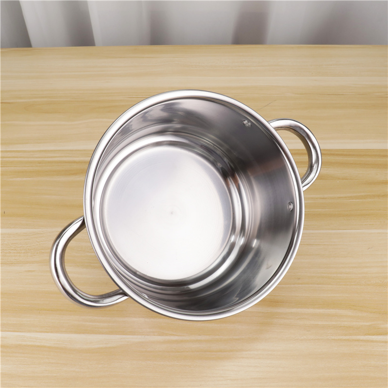 Wholesale 8pcs Soup Stock Pot Set Non Stick Stainless Steel 410 Pots Set with Lid