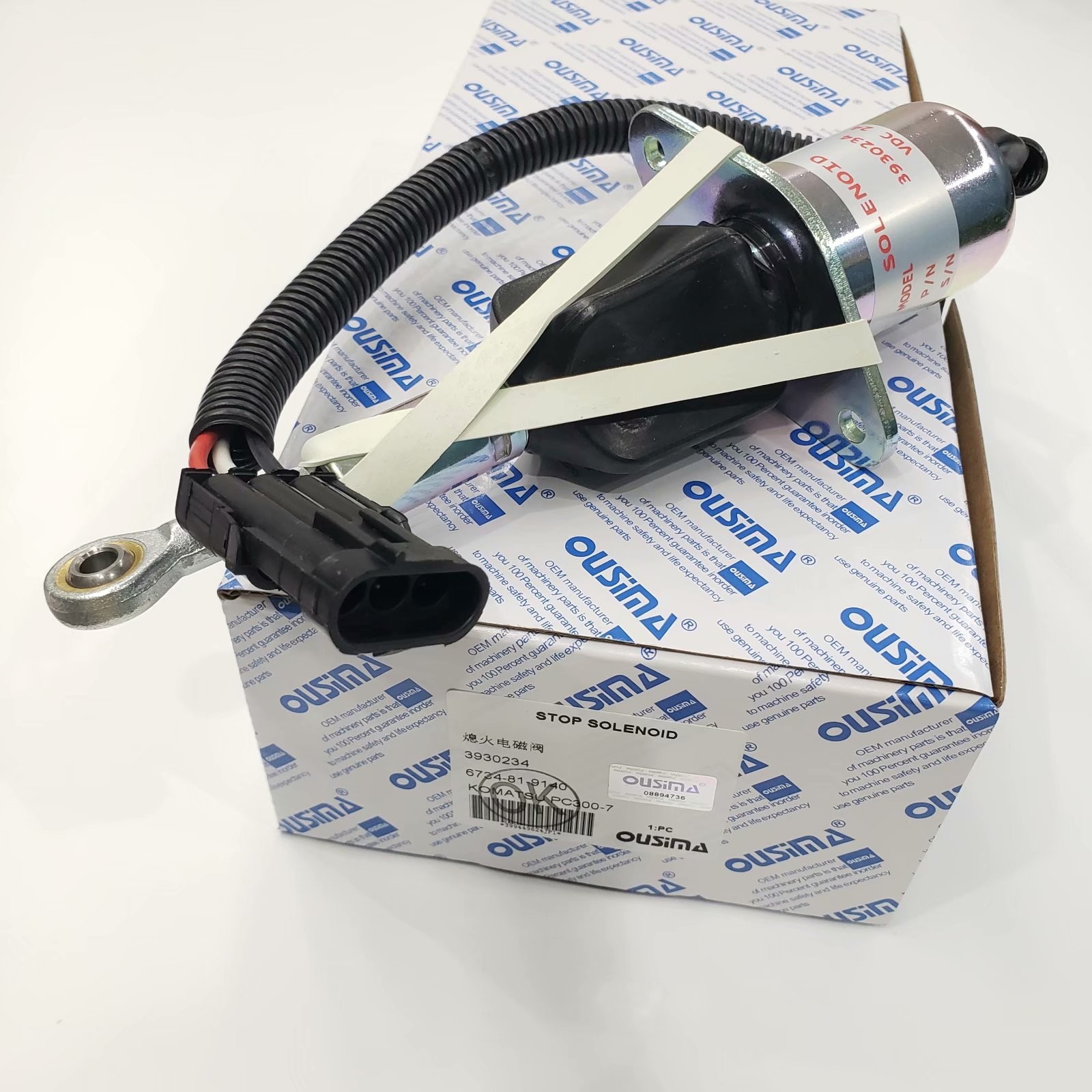 OUSIMA Fuel Shutdown Solenoid Valve Diesel Shut Off Solenoid 3930234 6734-81-9140 For Komatsu PC300-7 PC360-7