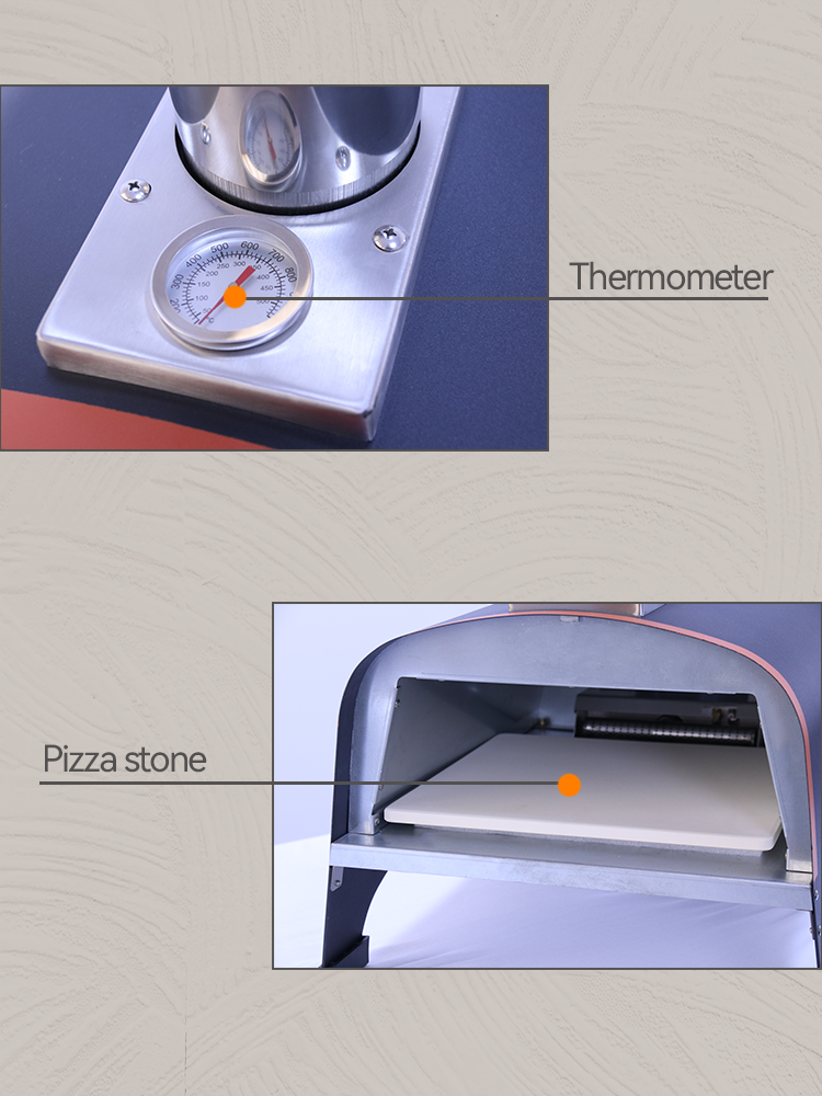 Universal Stainless Steel Wood-Fired Pizza Oven BBQ Grill for G.W./N.W 18.2/20.45kg