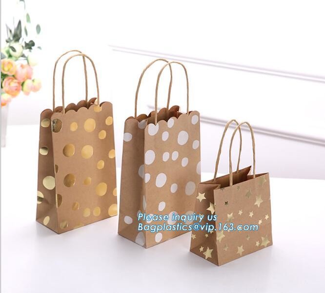 Customized Red Printed Kraft Paper Shopping Bag with Ribbon Handles and Bowknot,Kraft Paper Shopping Bag with Kinds off