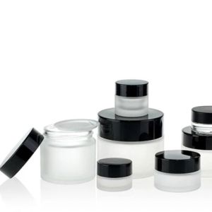 Eye Cream Glass Cosmetic Jars with Smooth Surface Application Manufactures