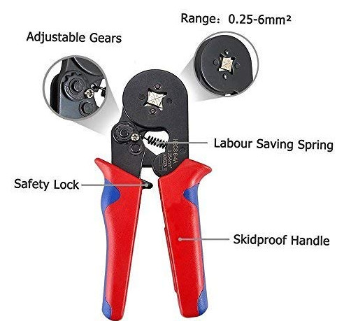 Electrical Cable Lug Crimping Tool For Uninsulated Terminals Molex Connectors