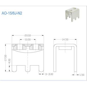 M5 High Current Terminal Block Accessories , 80A PCB Electronic Components 10x10