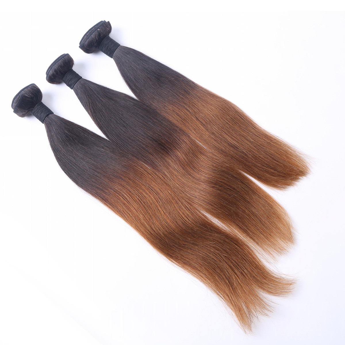 Wholesle 8-30 Inches Human Hair Extension Ombre Color Brazilian Hair Weaving