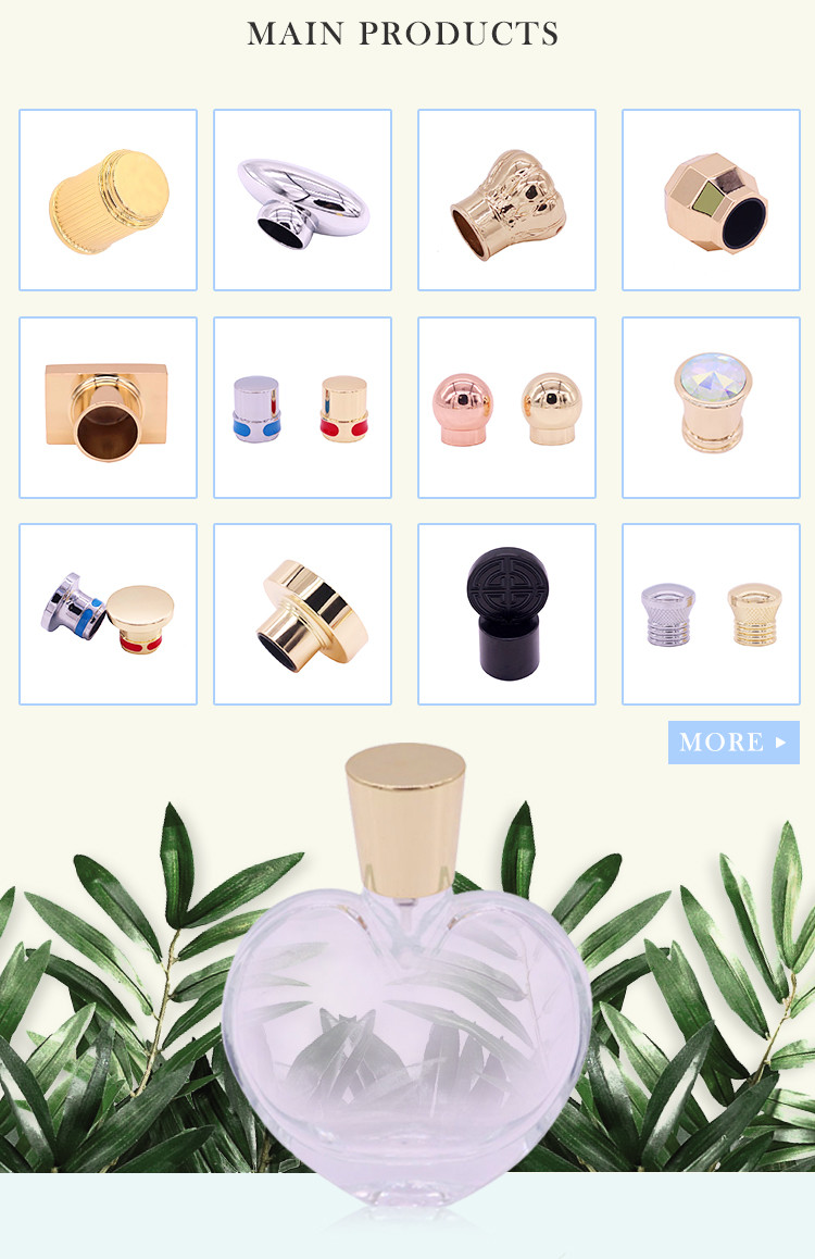 Customize Size Zamak Perfume Cap Closures Zamac Cap Mouth Lip Shape for 15mm bottles