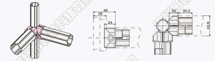 Sandblasting Silver Aluminum Tubing Joints ADC-12 For 43mm Pipe