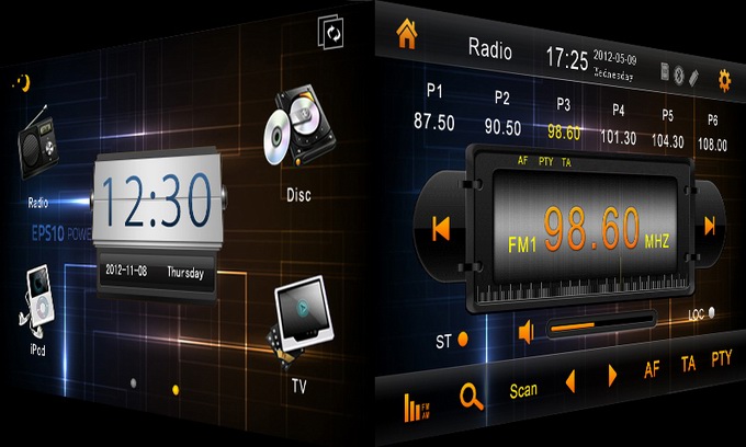Car radio gps iPod for Universal car DVD player with Steering wheel control OCB-7200