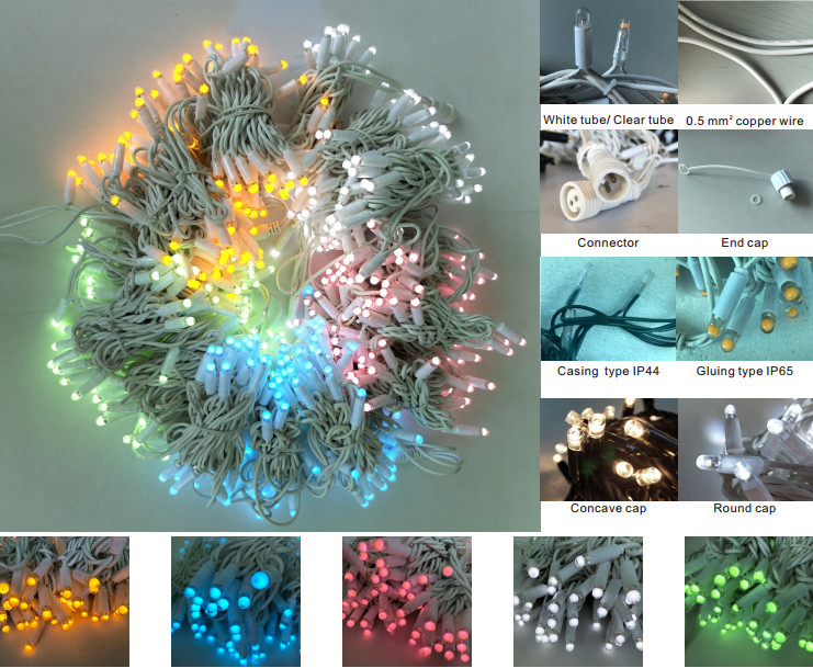 Wedding party high quality 220V Gluing IP65 outdoor Christmas festival Aqua LED string light 10M 100 LED/set multi color