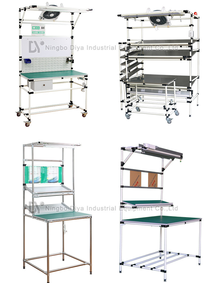 Anti Static ESD Safe Workstation Stainless Steel Frame For Factory Assembly Line