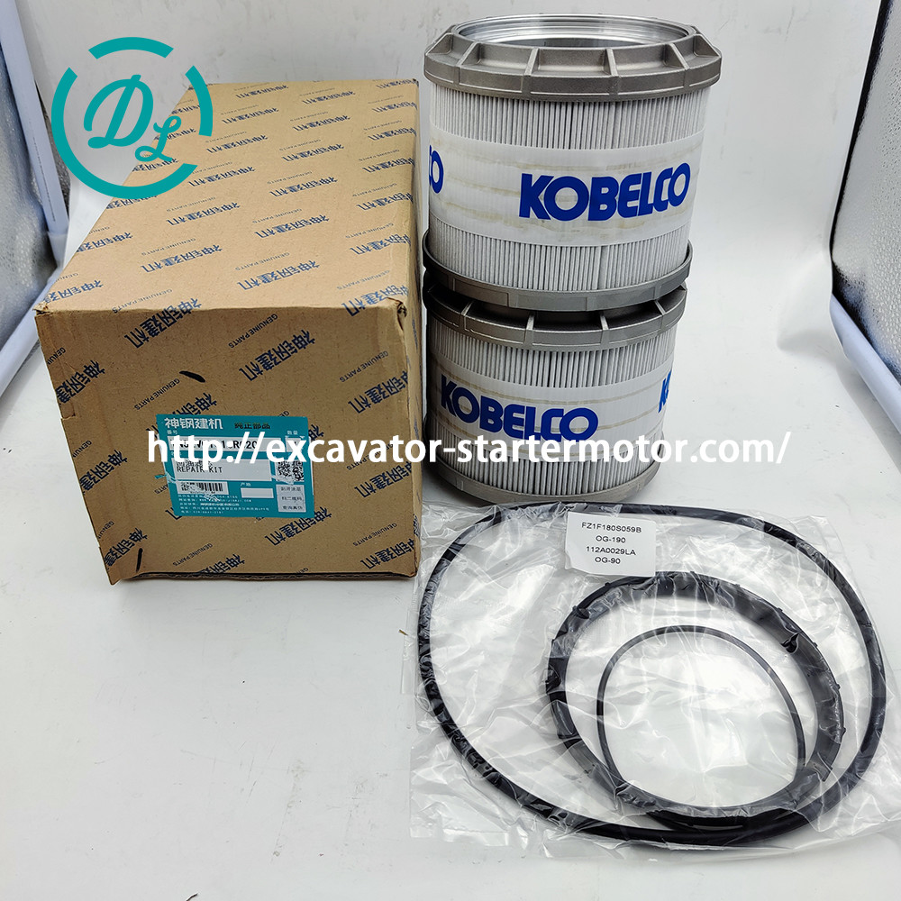Excavator Hydraulic Oil Filter YN52V01016R620 Kobelco SK200-8