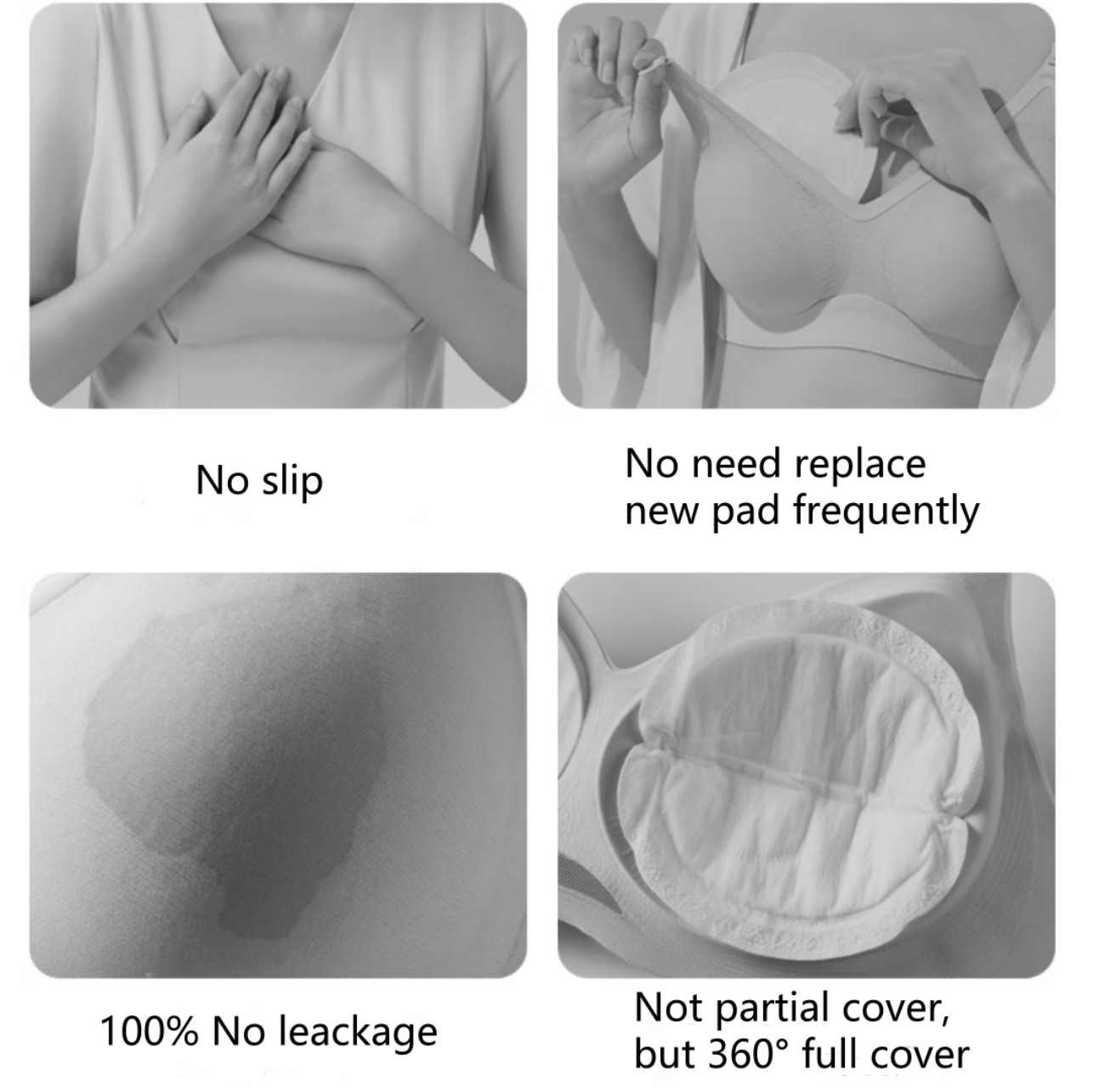 High Stretchy Disposable Lactation Bra Wearable Feeding Baby Full Coverage Plus Size Side Open