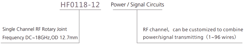 hf0118-12 series HF0118-12 Series Single Channel Rf Rotary Joint Slip Ring slip ring description