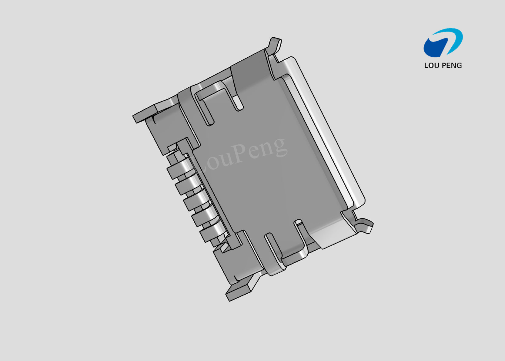 factory price smt micro usb connector 5pin female; LOCK PIN-DIP micro usb connectors