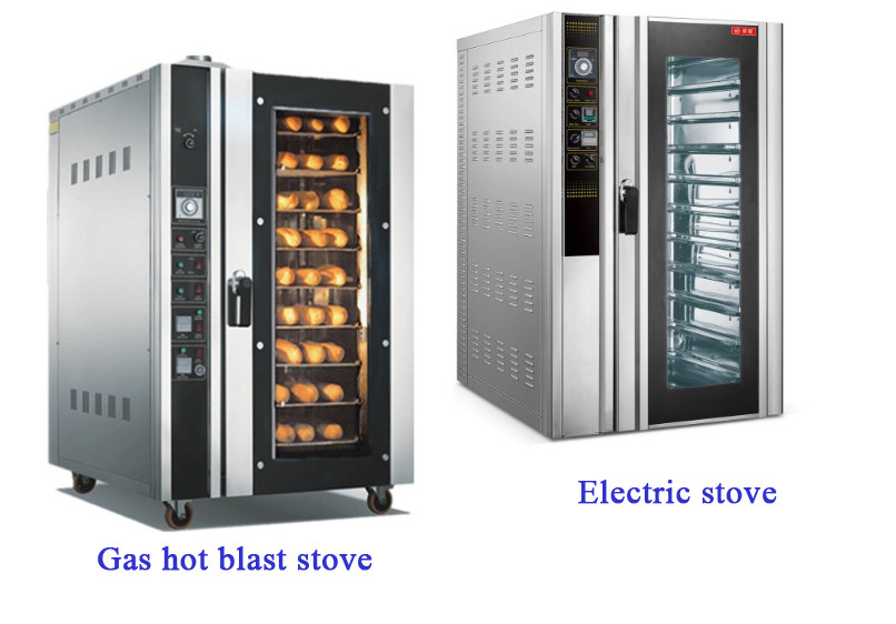 Commercial Electric Gas Heating Trays Hot Air Rotary Oven Equipments For Cooking