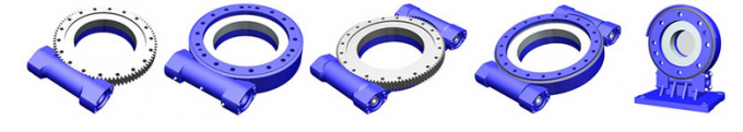 Electric And Hydraulic Slew Drive , Ring Drive With Low Output Speeds